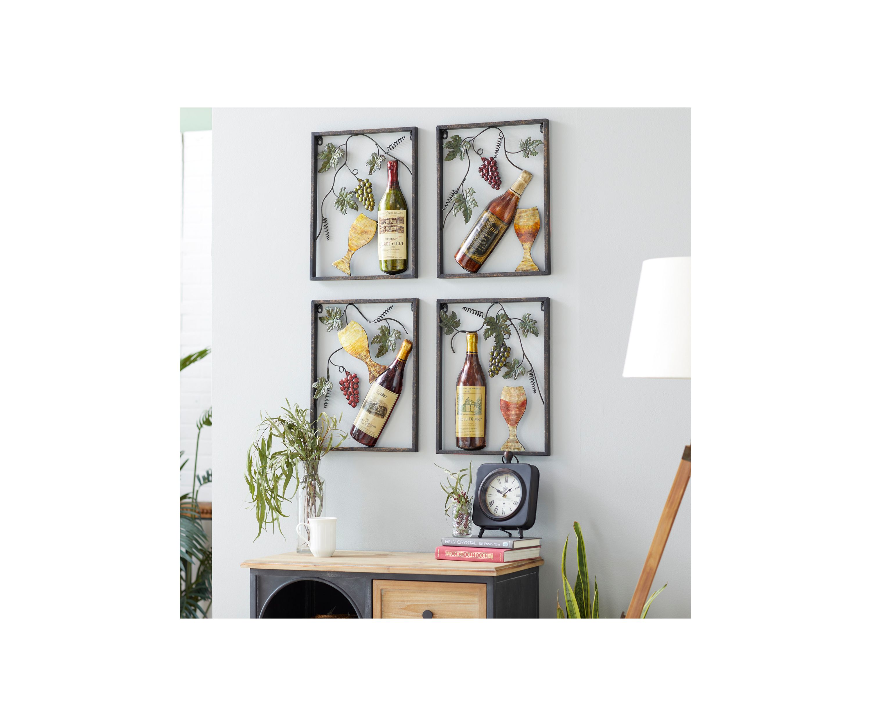 Traditional Metal Wall Decor - Set of 4