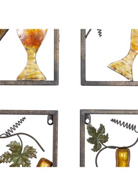 Traditional Metal Wall Decor - Set of 4