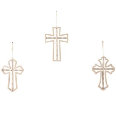Monroe Lane Traditional Wood Wall Decor - Set of 3, Light Brown, Medium