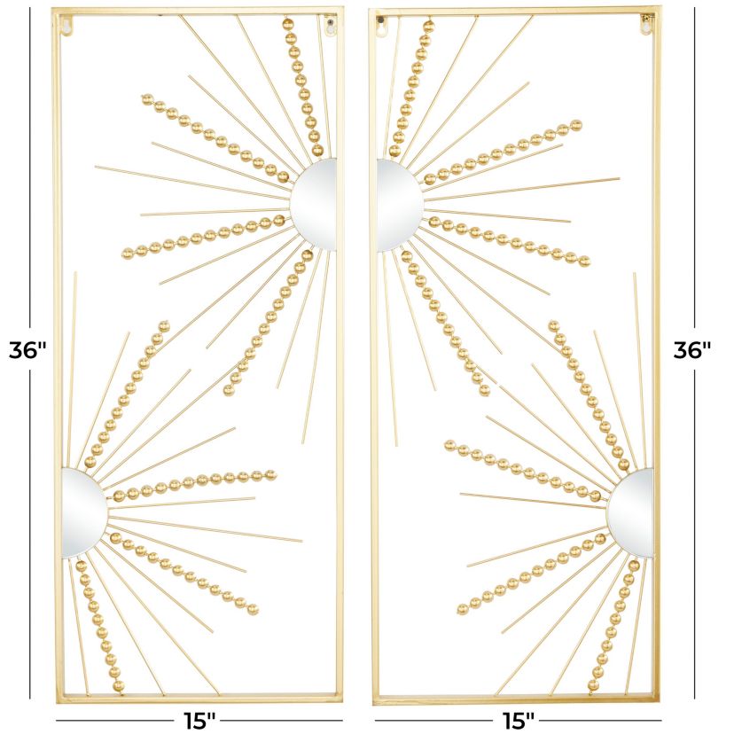 Glam Metal Wall Decor - Set of 2