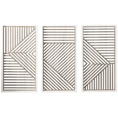 Contemporary Wood Wall Decor - Set of 3