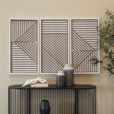 Contemporary Wood Wall Decor - Set of 3