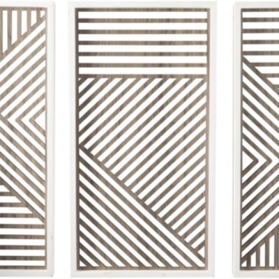 Contemporary Wood Wall Decor - Set of 3