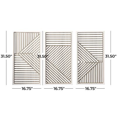 Contemporary Wood Wall Decor - Set of 3