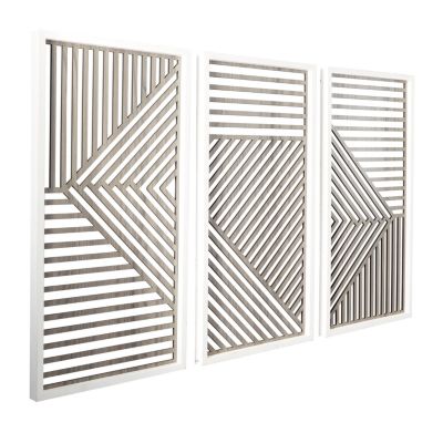 Contemporary Wood Wall Decor - Set of 3