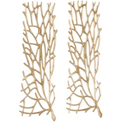 Modern Aluminum Metal Wall Decor - Set of 2