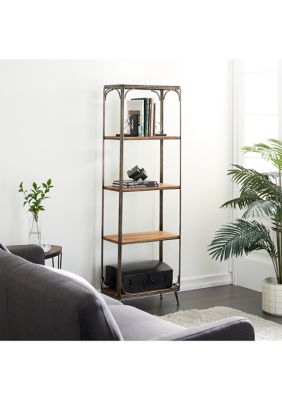 Industrial Wood Shelving Unit