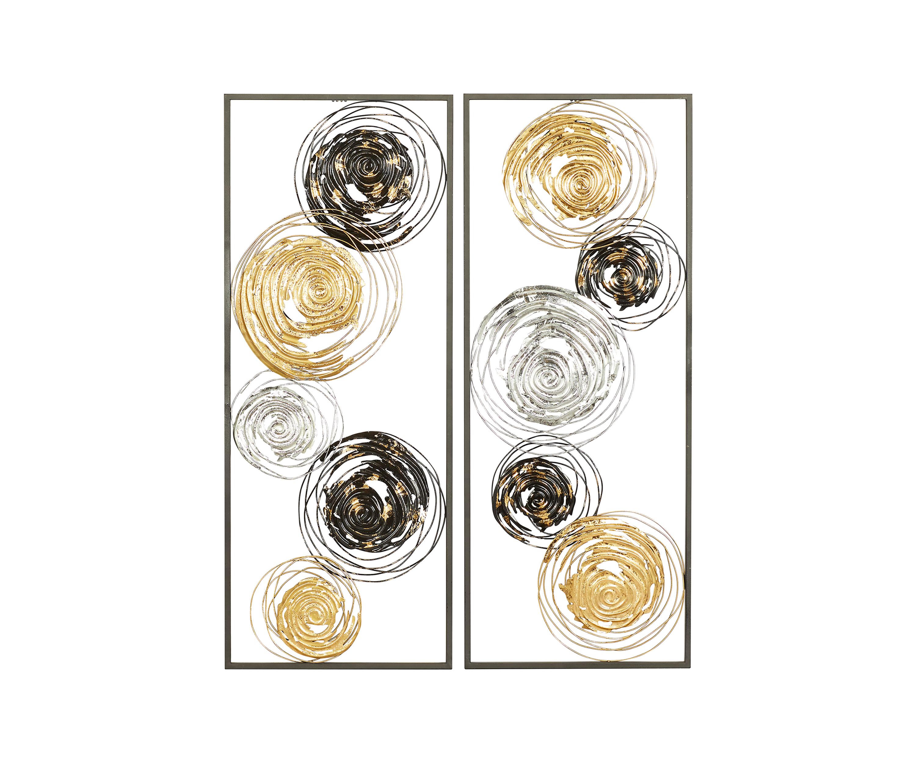 Contemporary Metal Wall Decor - Set of 2