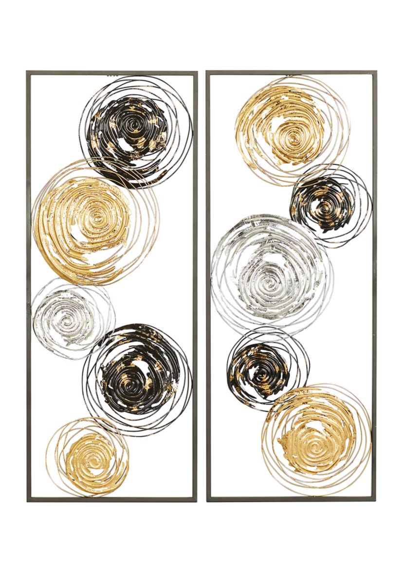 Contemporary Metal Wall Decor - Set of 2