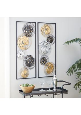 Contemporary Metal Wall Decor - Set of 2