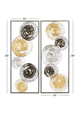 Contemporary Metal Wall Decor - Set of 2