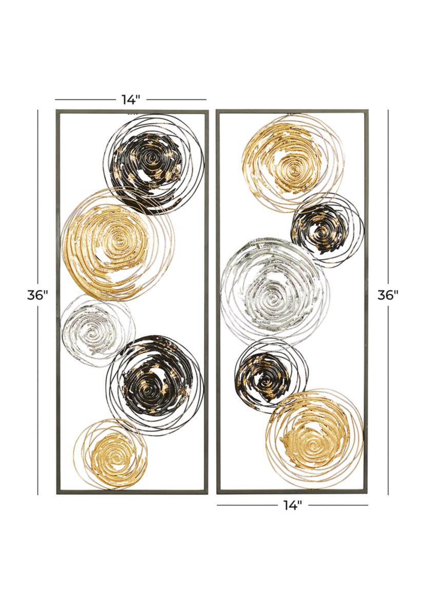 Contemporary Metal Wall Decor - Set of 2
