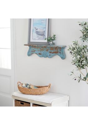 Rustic Wood Wall Shelf