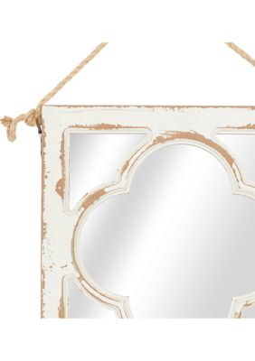 Vintage Wood Wall Mirror - Set of 4