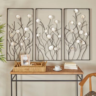 Natural Metal Wall Decor - Set of 3