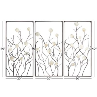 Natural Metal Wall Decor - Set of 3