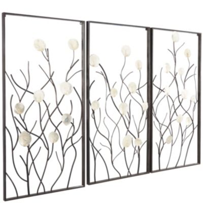 Natural Metal Wall Decor - Set of 3