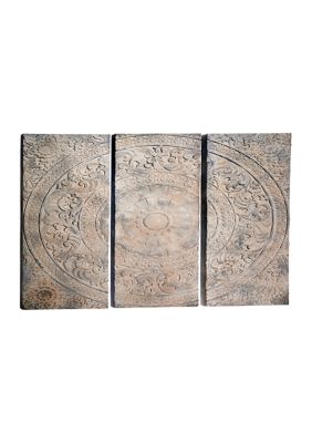 Monroe Lane Wood Vintage Wall Décor - Set of 3, Grey