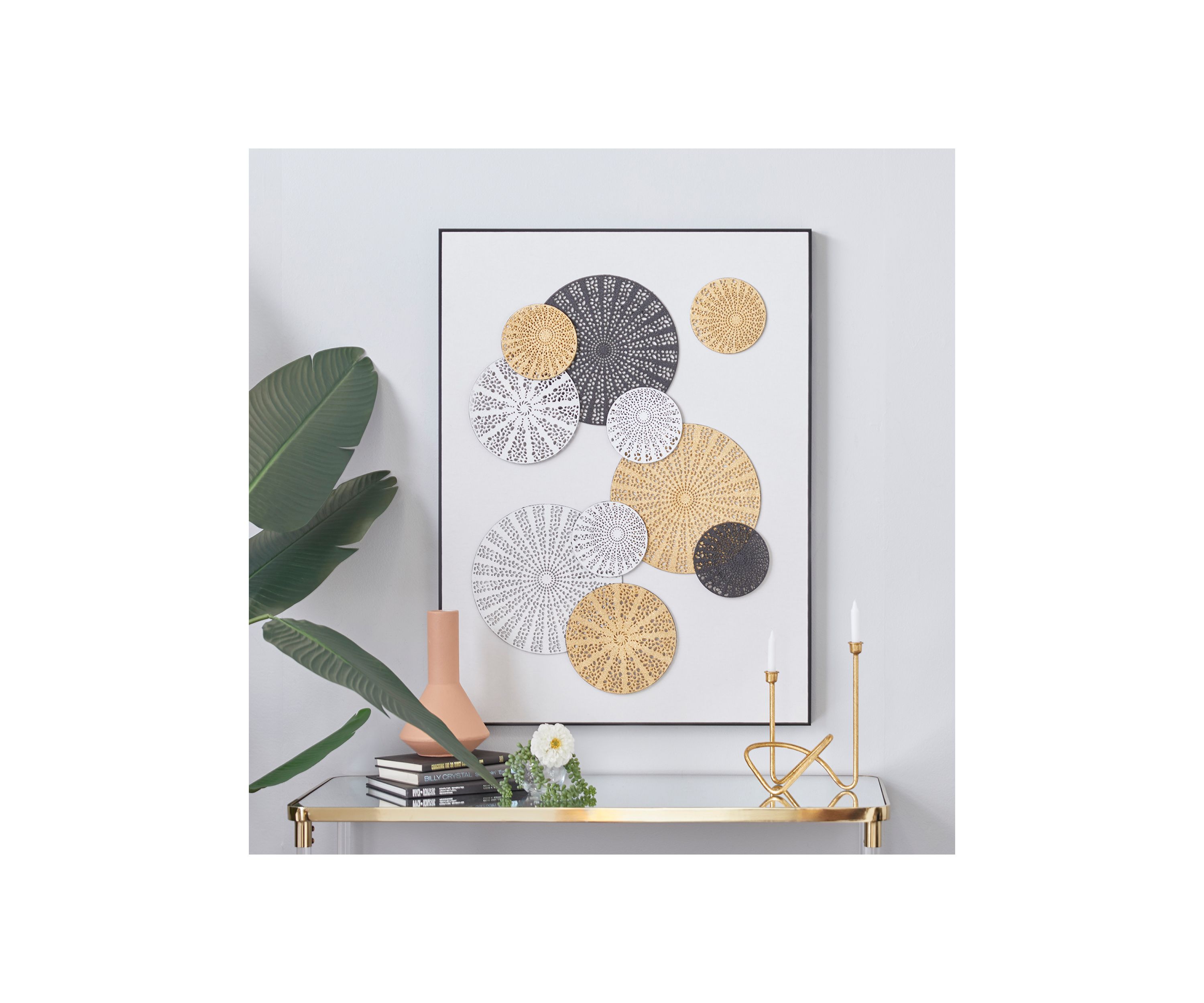 Contemporary Cotton Framed Wall Art