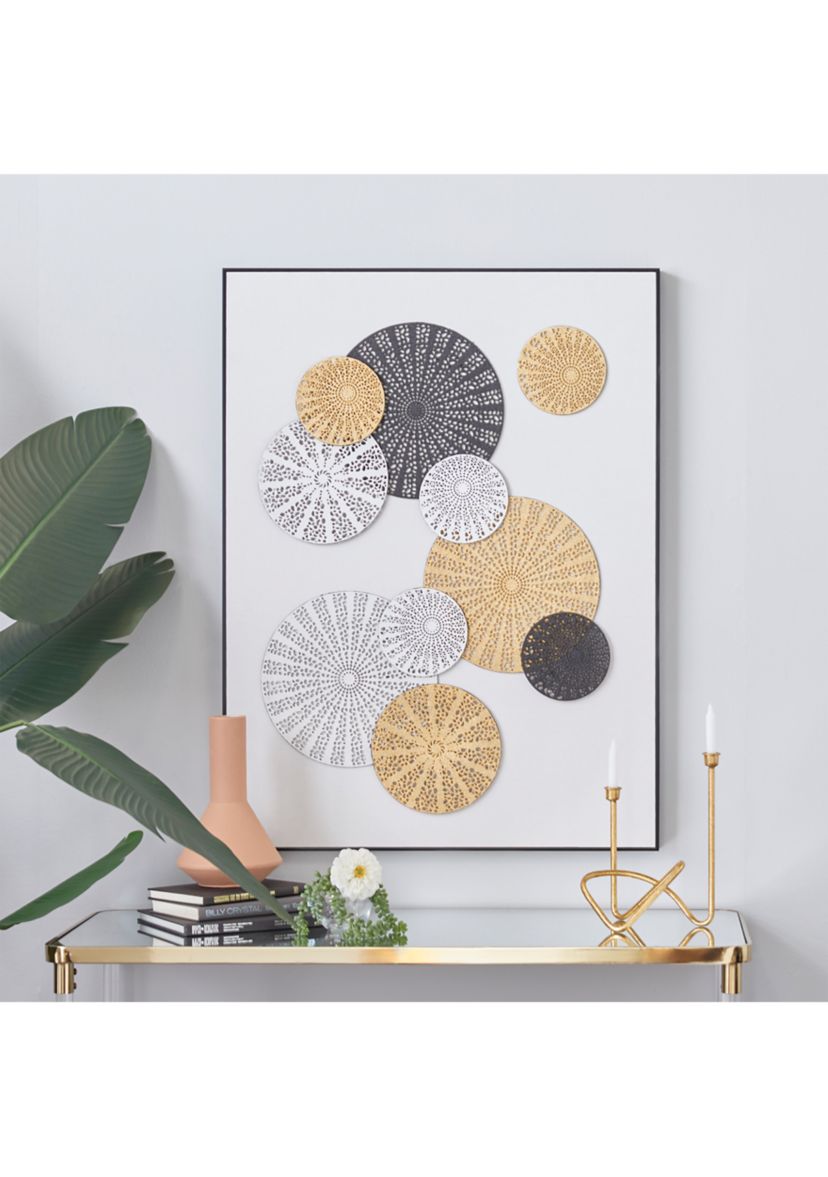 Contemporary Cotton Framed Wall Art