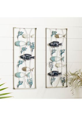 Coastal Metal Wall Decor - Set of 2