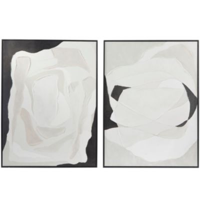 Contemporary Canvas Framed Wall Art - Set of 2