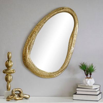 Contemporary Aluminum Metal Wall Mirror