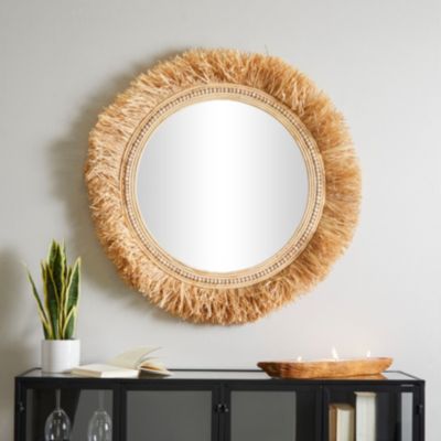 Modern Seagrass Wall Mirror
