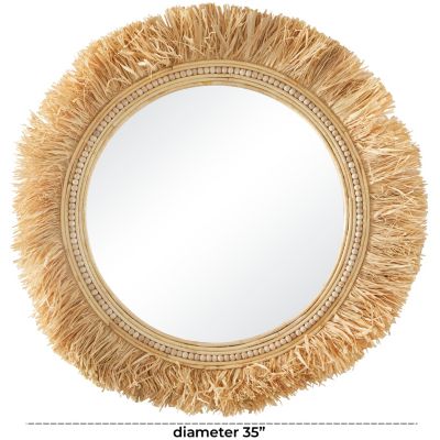 Modern Seagrass Wall Mirror