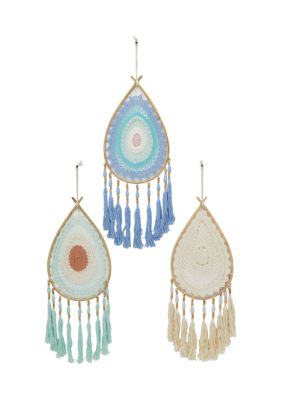 Bohemian Cotton Dreamcatcher Wall Decor - Set of 3