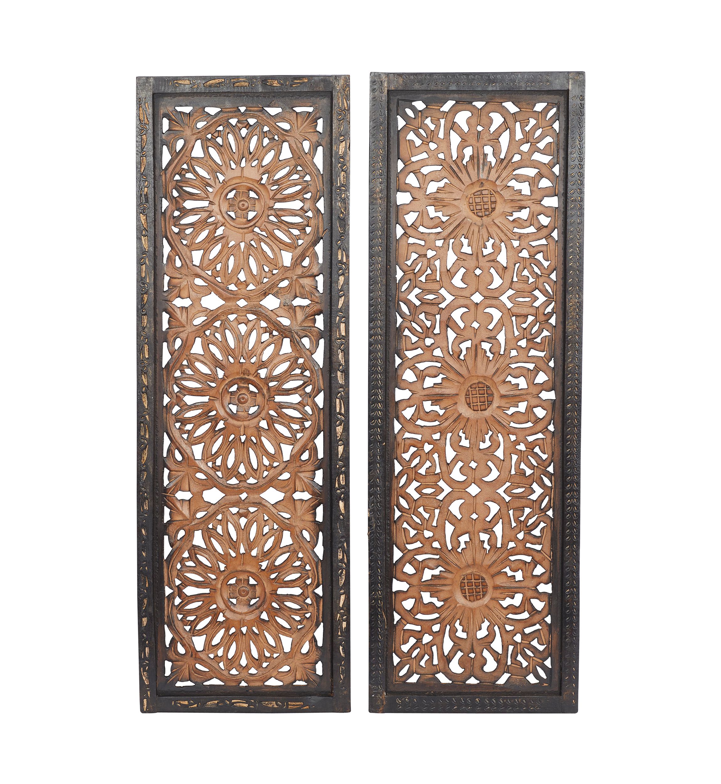 Traditional Wood Wall Decor - Set of 2