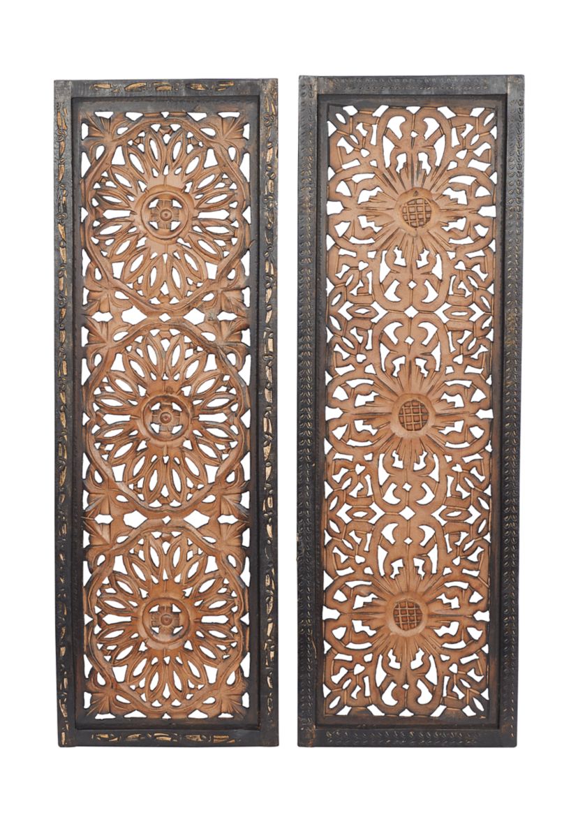 Traditional Wood Wall Decor - Set of 2