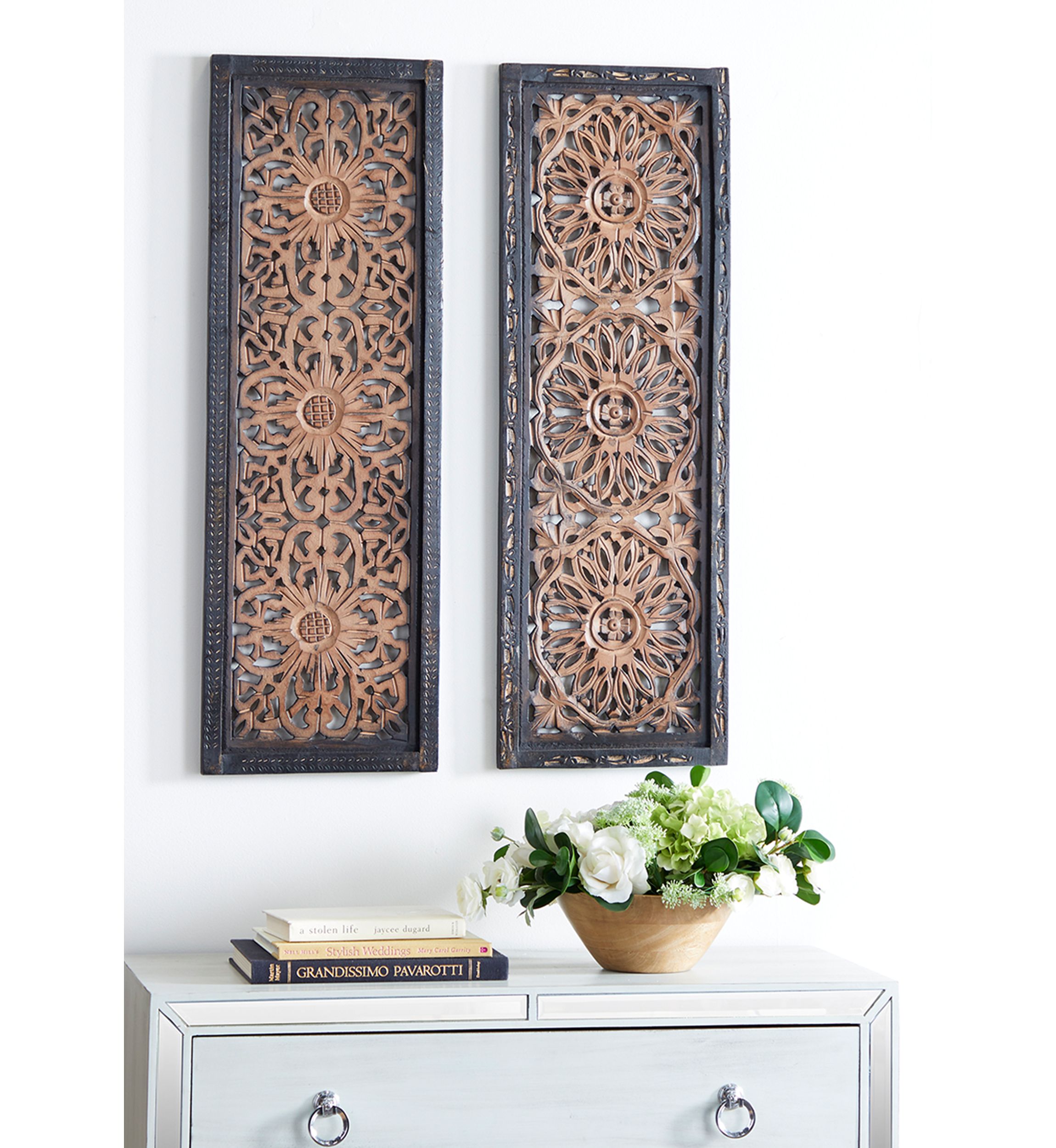 Traditional Wood Wall Decor - Set of 2