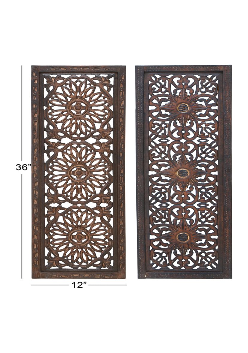 Traditional Wood Wall Decor - Set of 2