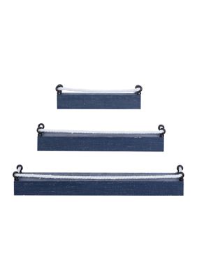 Contemporary Wood Wall Shelf - Set of 3