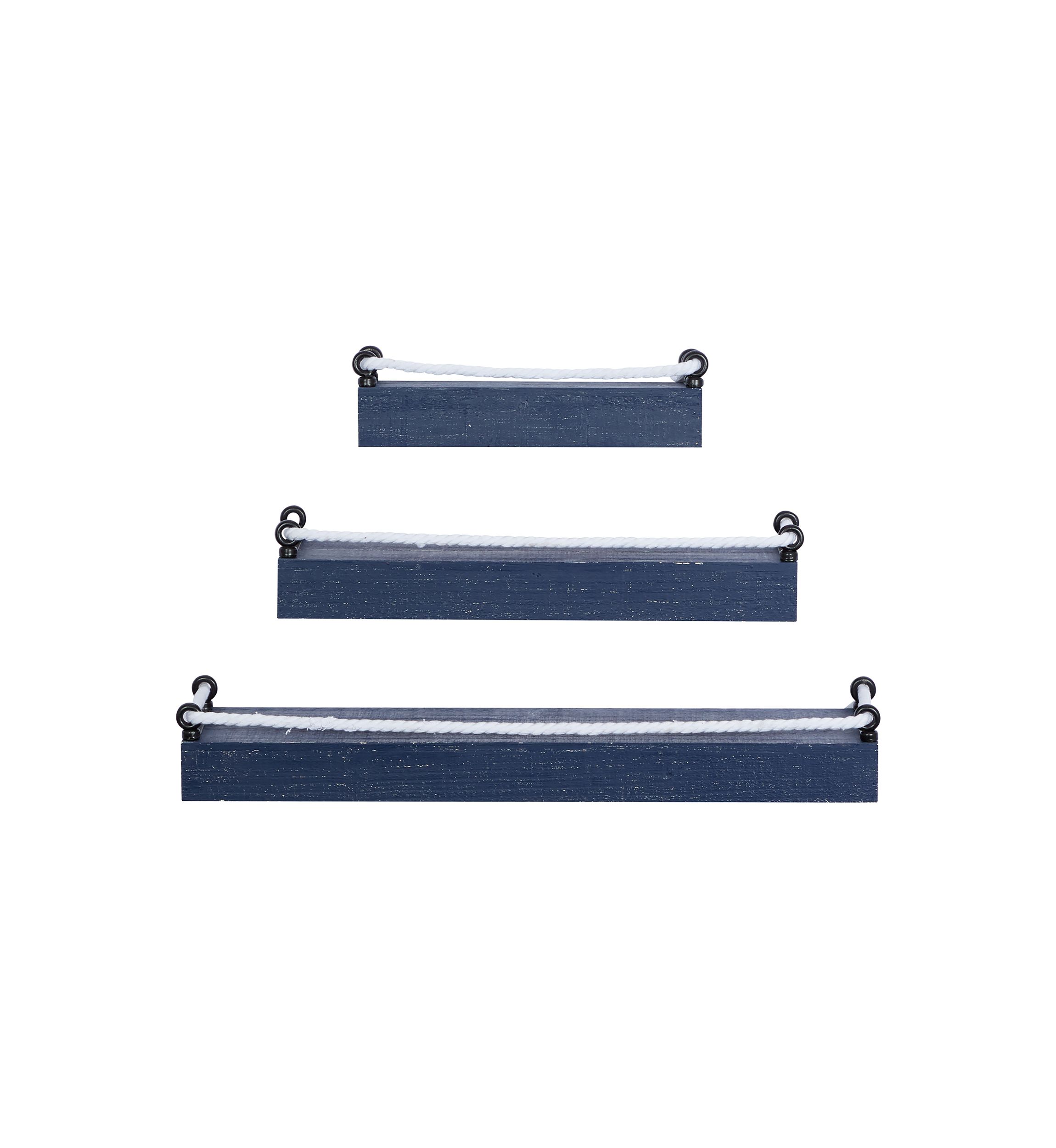 Contemporary Wood Wall Shelf - Set of 3