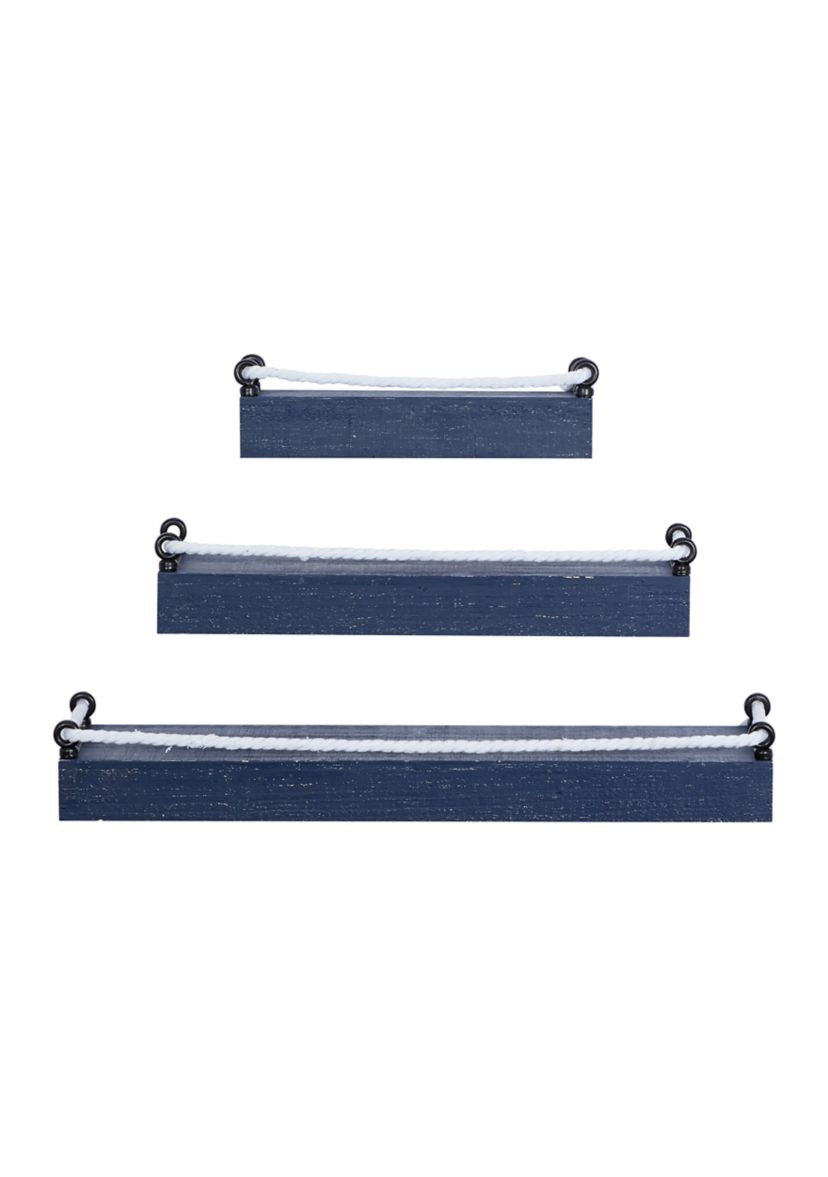 Contemporary Wood Wall Shelf - Set of 3