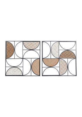 Iron Contemporary Wall Décor - Set of 2