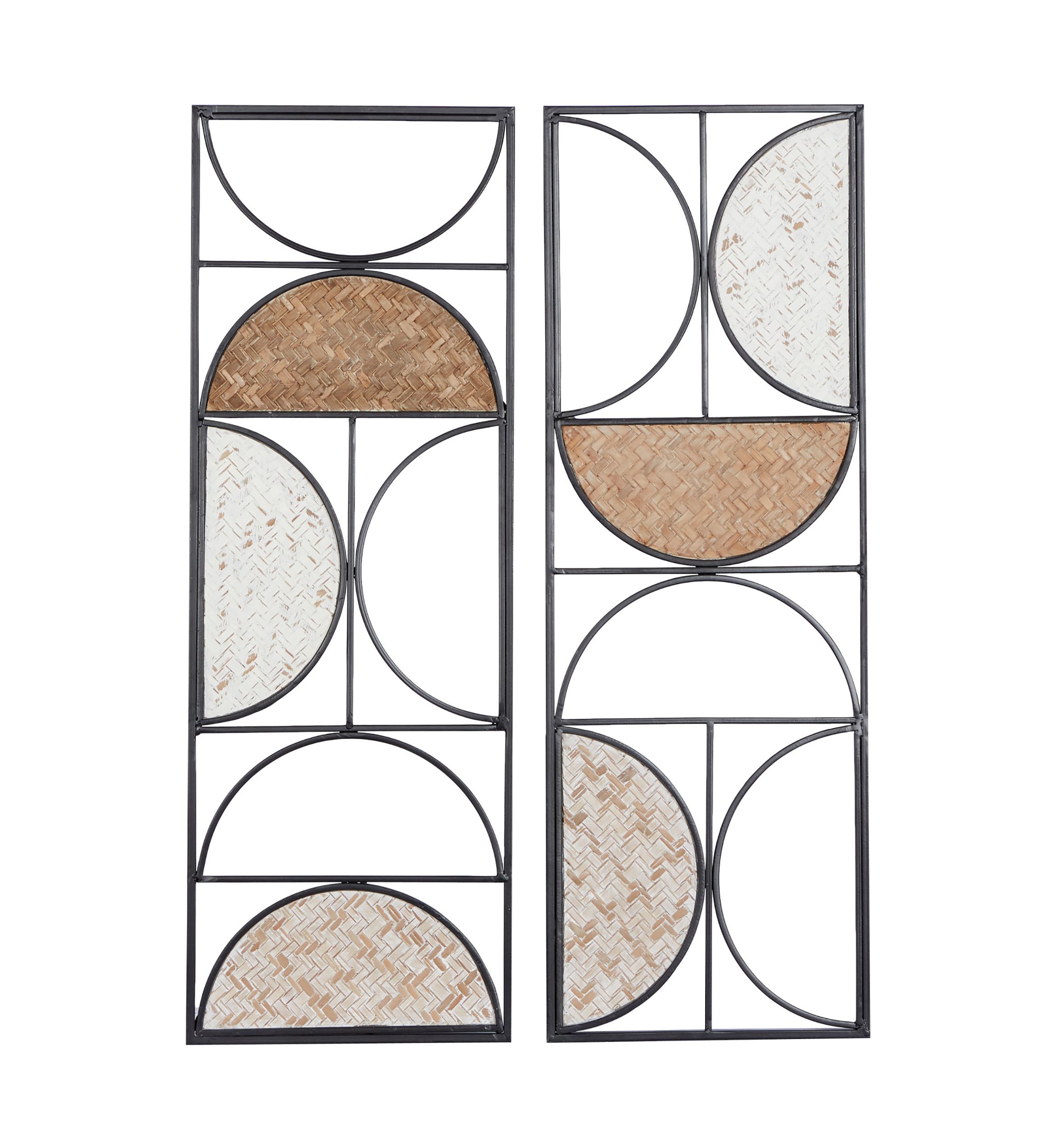 Contemporary Metal Wall Decor - Set of 2