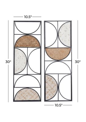 Contemporary Metal Wall Decor - Set of 2