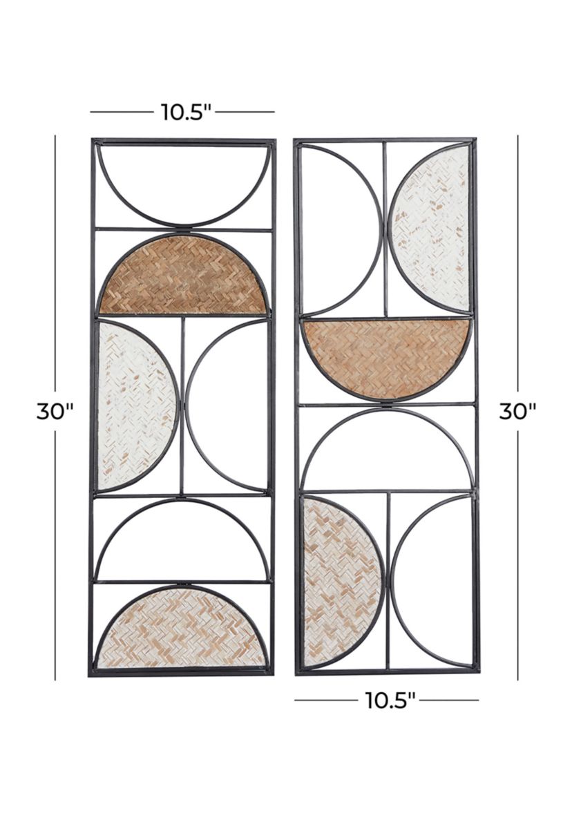Contemporary Metal Wall Decor - Set of 2