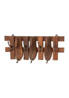 Monroe Lane Vintage Mango Wood Wall Hook, Brown