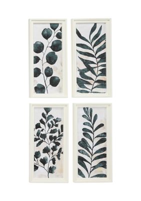 Vintage Wood Framed Wall Art - Set of 4