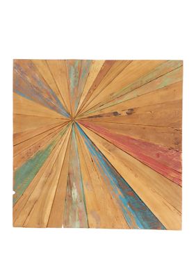Monroe Lane Rustic Teak Wood Wall Decor, Brown