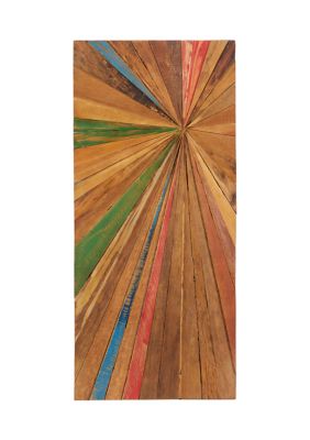Monroe Lane Rustic Teak Wood Wall Decor, Brown