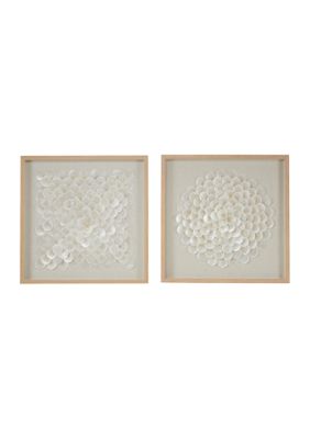 Coastal Shell Shadow Box - Set of 2