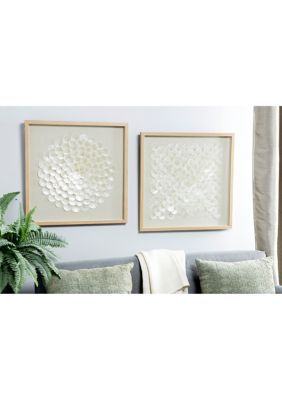 Coastal Shell Shadow Box - Set of 2