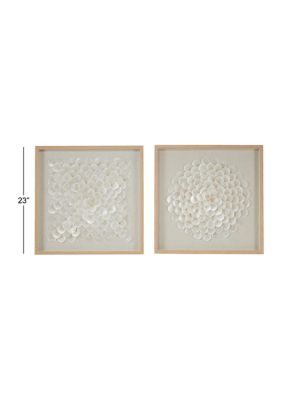 Coastal Shell Shadow Box - Set of 2