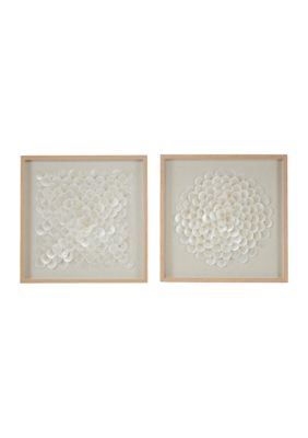 Coastal Shell Shadow Box - Set of 2