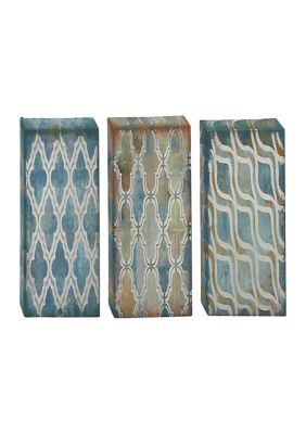 Wood Contemporary Wall Art - Set of 3